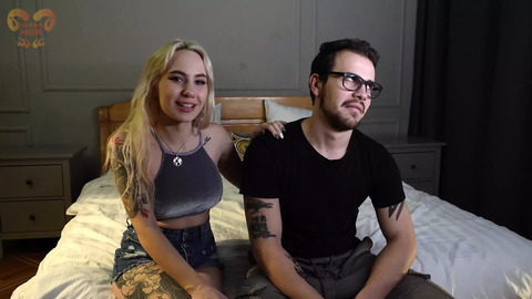 steamy session between lustful dude and two sizzling hot babes on camera