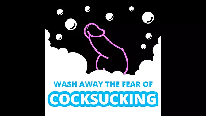 Dirty talking voice washes away fears of cock sucking