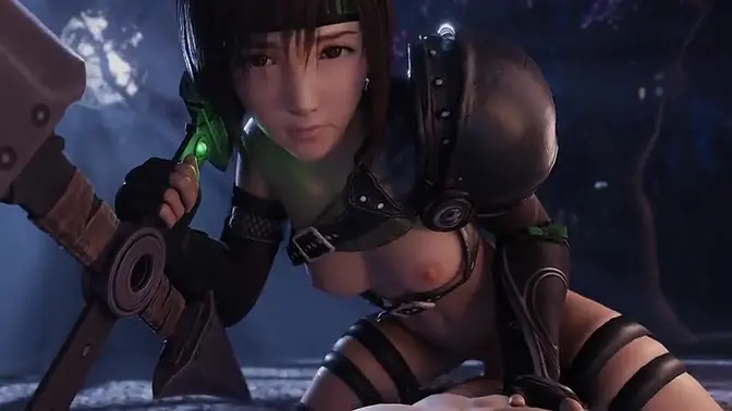 Yuffie's 3D Booty Gets Trained in Final Fantasy Style
