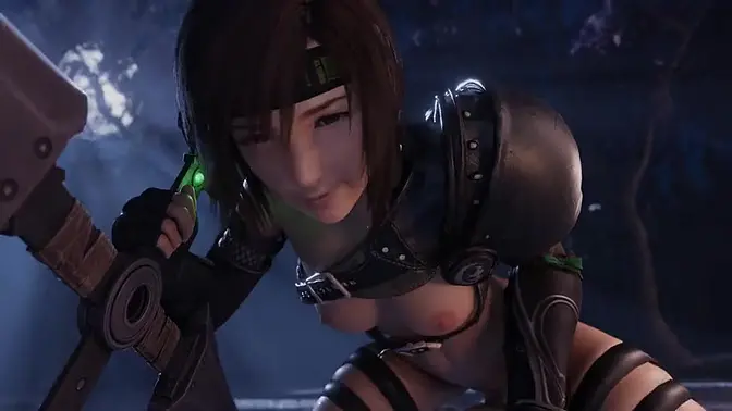 Yuffie's 3D Booty Gets Trained in Final Fantasy Style