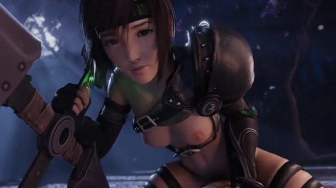 Yuffie's 3D Booty Gets Trained in Final Fantasy Style