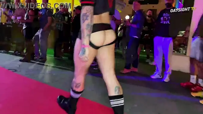 Spanish spitfire models get naked and suck cock at fashion show