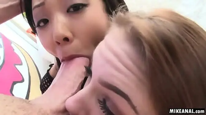 Fat Dick Feats Saya Song's huge asshole