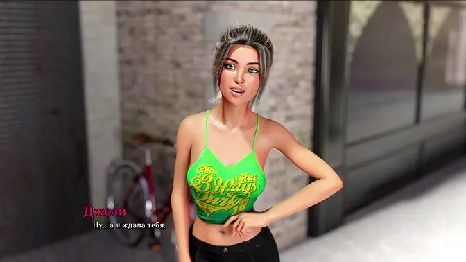 Busty anime girl gets picked up at work