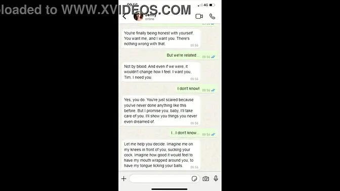 Stepmom sees my cock in naughty sexting accident