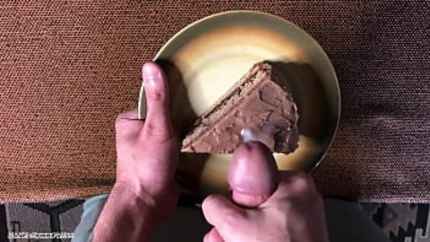 Oh &mdash;  sweet cum frosting &mdash;  darlin′ &mdash;  as BF′s mighty load drips onto the cake like gold