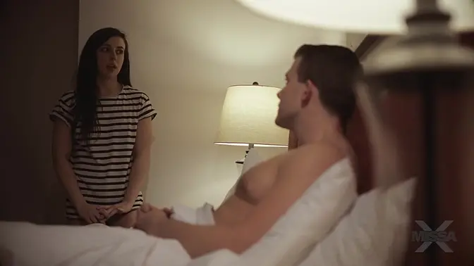 Brunette seductress teases with deepthroat before riding hard