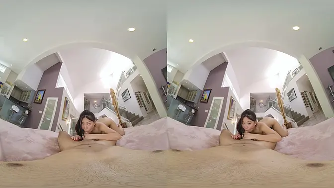 Phoebe Kalib massages cock at your place