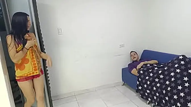 Latina roommate with tight pussy needs cock