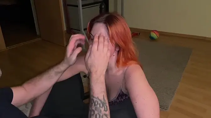 Maledom slave gets 50 face slaps and 50 ass spanks