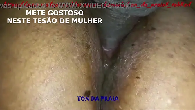 Black cock invades amateur brunette's pussy and ass