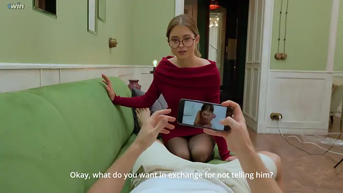 Cheating Wife Jumps On Huge Cock For His Silence  Fed Her Cum  POV 