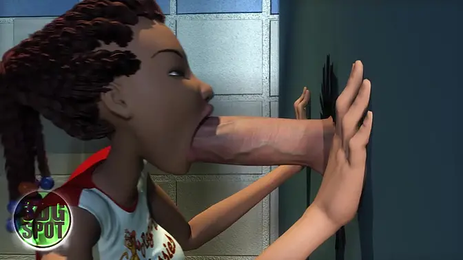 Teen cheerleader deepthroats and fucks random big dick in glory hole