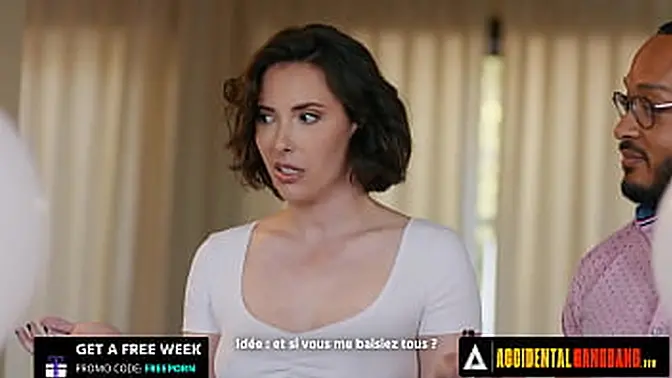 Boredom cured by sexy gangbang with deepthroat and anal