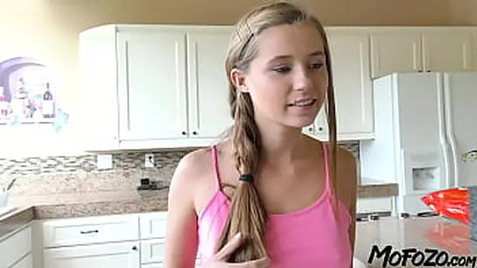 18YO stepdaughter gets deepthroated and fucked by her stepdad