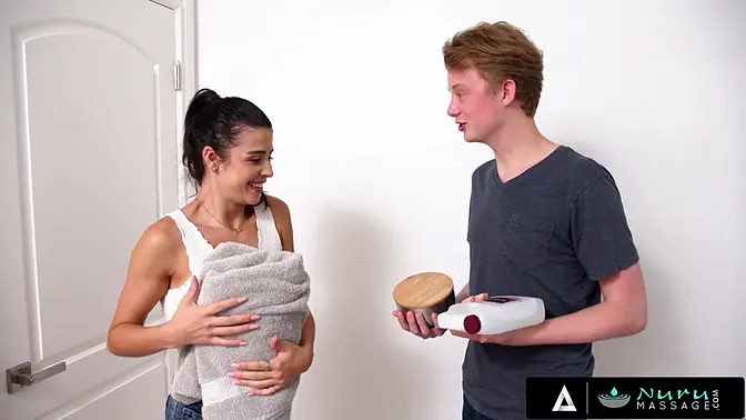 Teen cutie Kylie Rocket spicing things up with boyfriend during nuru massage