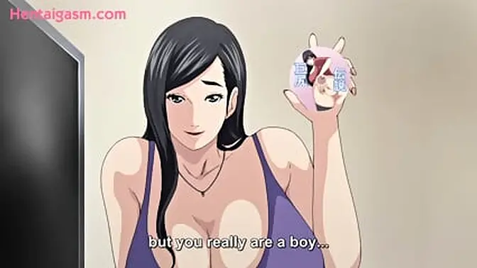 Two guys having sex with teacher in anime-style hentai scenario