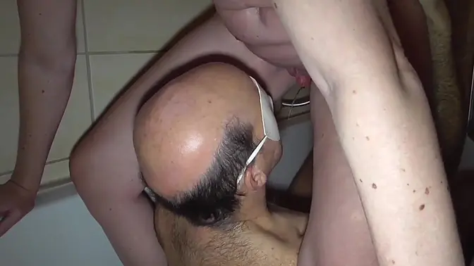 Blonde GF pisses on her pornstar lover