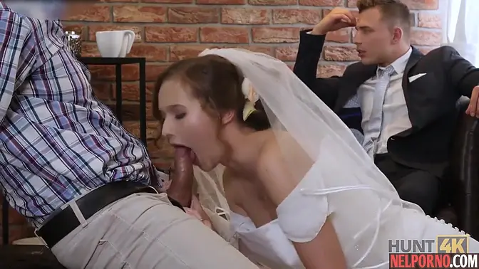 Husband Allows A Friend To Fuck His Wife In A Wedding Dress And Bring To Orgasm - Stacy Cruz