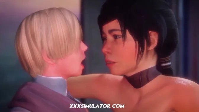 3D anime babe Bastila and Kae in a sexy game