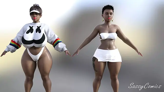 Nerd photographer's huge dick triple-team by dark college sluts