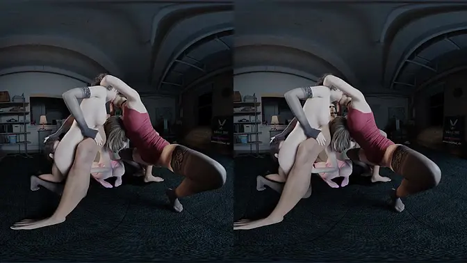 Group Sex Orgy with Claire and Ashley - Ass Rimming and Blowjobs