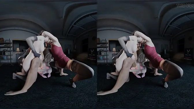 Group Sex Orgy with Claire and Ashley - Ass Rimming and Blowjobs