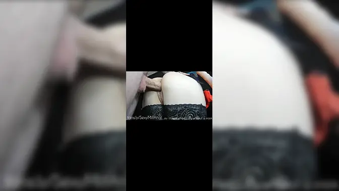 Hot MILF takes big dick in her ass and pussy