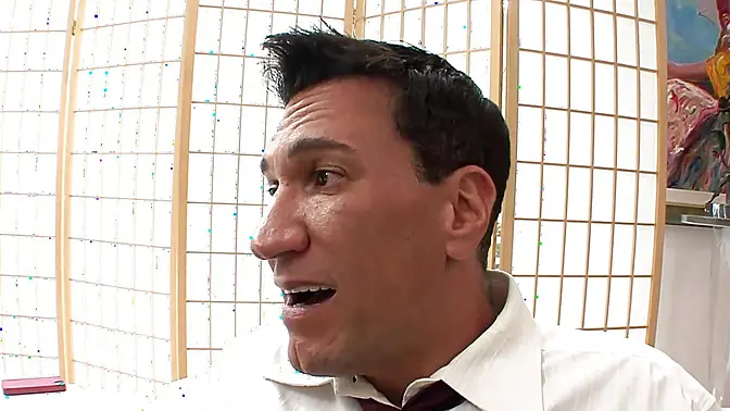 Tattooed blonde Cali Carter sucks stepdad's cock