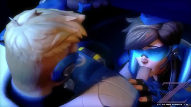 Slutty anime girl sucks cock in 3D animation