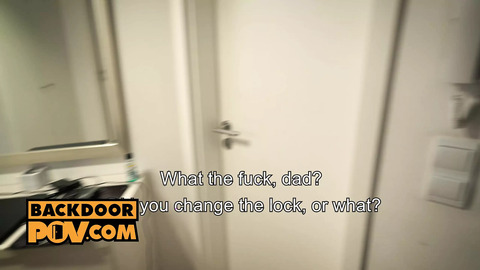 Sarah gets a creampie in her anus, a true self-perspective