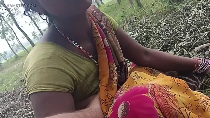 Sweat-covered man takes woodcutting energy to the forest floor