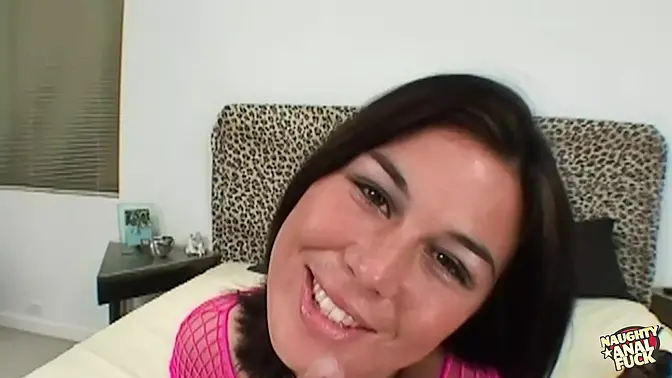 3 perverted and hung dudes give the wild Ashley Blue an ass sex experience to remember