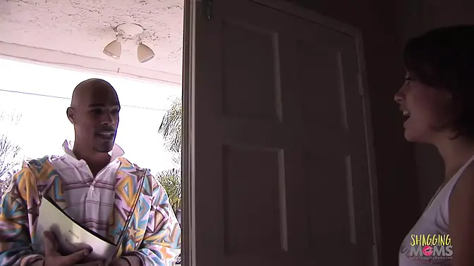 Lonely housewife fucked by ebony stranger