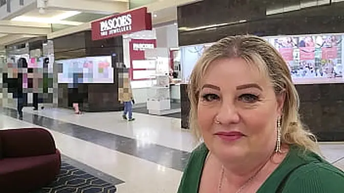 Submissive Slut MILF drinks piss in public and walks it off