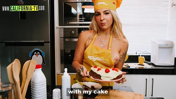 Two sizzling Lesbians cook up a storm in aprons and panties