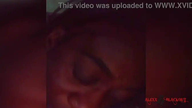 Amateur babe sucks on black anaconda and gets creampied