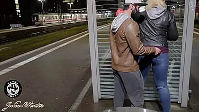 Public blowjob at the German main railway station