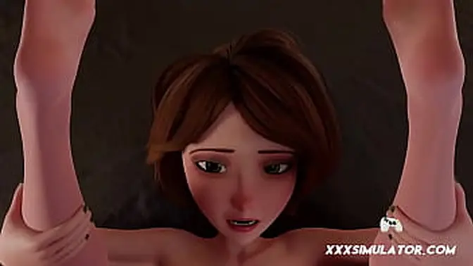 Animated MILF takes massive black rod, performs handjob and gets creampied