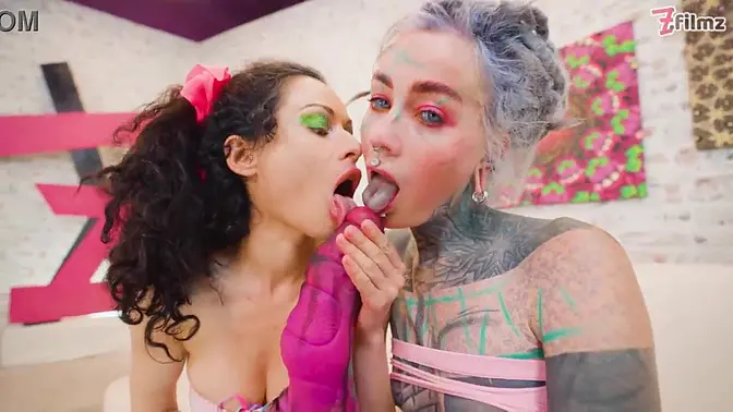 Tattooed anal queen gapes her slim ass wide with dildos and fists