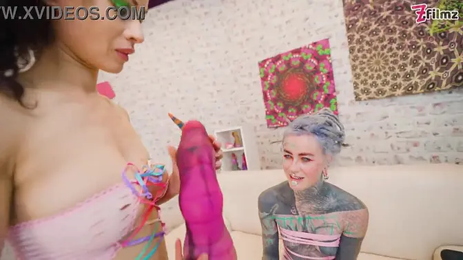 Tattooed anal queen gapes her slim ass wide with dildos and fists