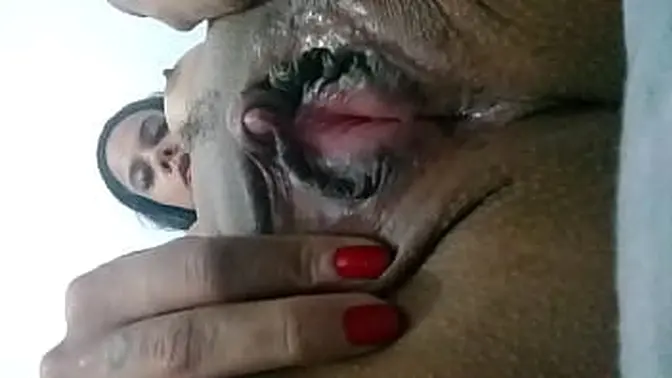 Hot Latina MILF Pamela Santos masturbates with huge tits