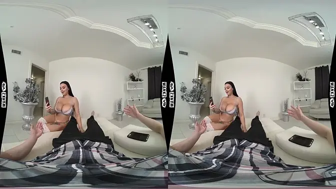 Closeup POV of a horny teen with big tits getting fucked