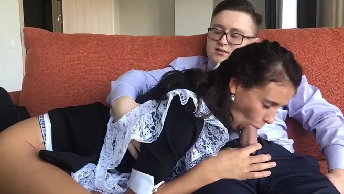 Sweet virgin gets ass drilled and gives a blowjob