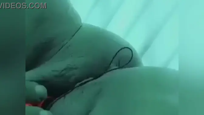 Milf fingers herself at spa