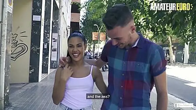 Amateur Euro Babe gets big shaft in her pussy