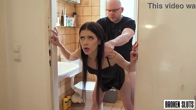 Tiny TIKTOK Babe Rough Fucked Before The Party