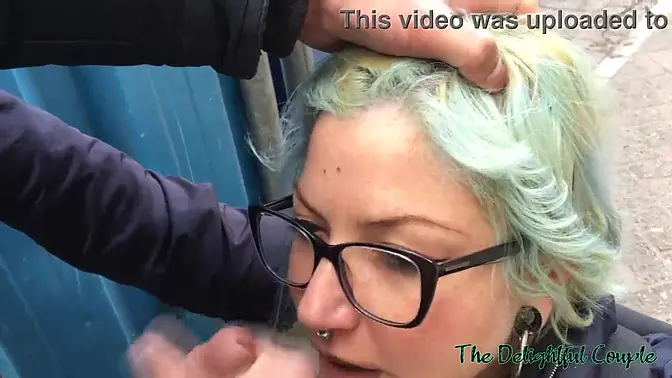 My hot Ex-girlfriend takes a load on her face after a public blowjob and does a Cumwalk in Leidseplein, Amsterdam