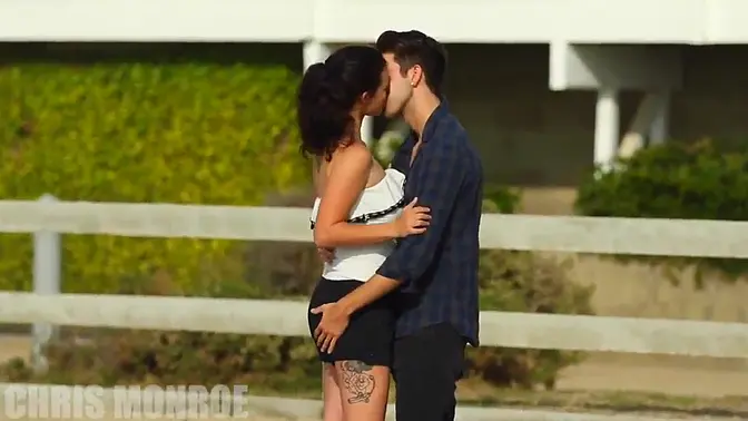 Wild Hollywood scandal with beautiful big boob babe