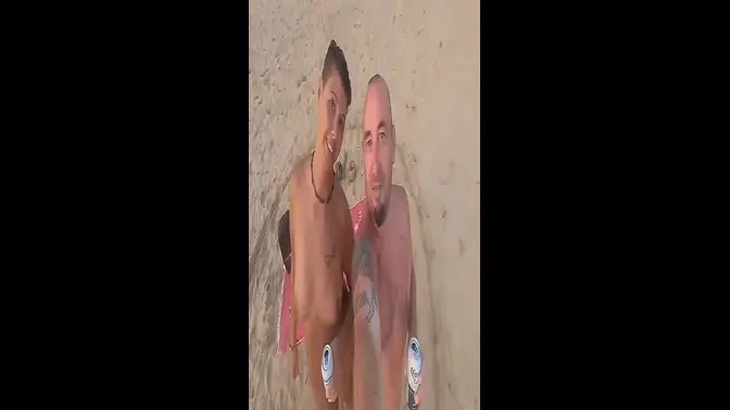 Wife strips in public, shows off short hair and natural tits